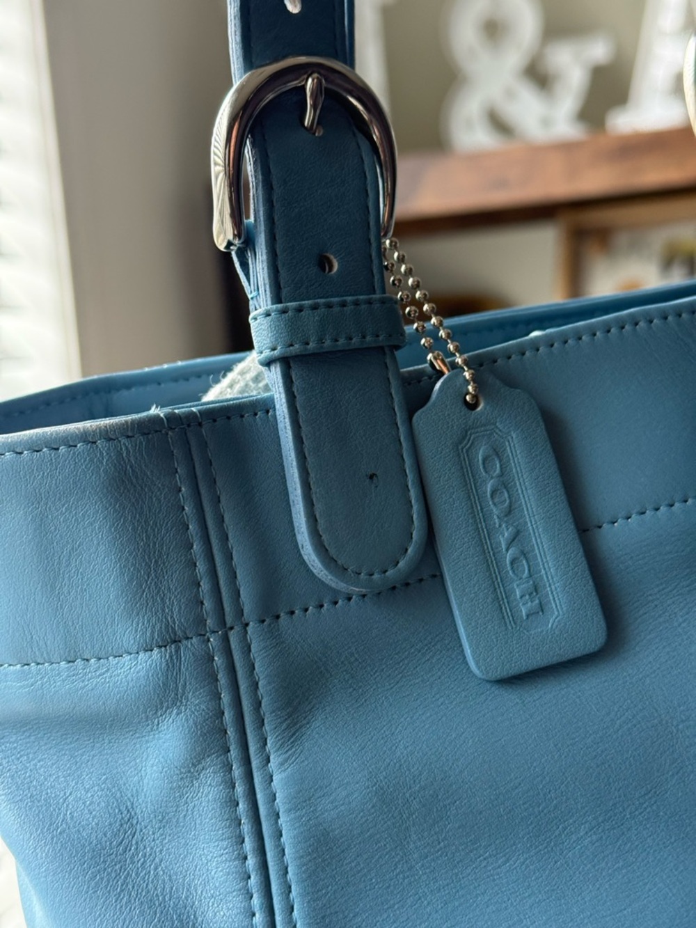 Coach Glacier Blue Waverly SoHo Buckle 4157 - Picture 7 of 10